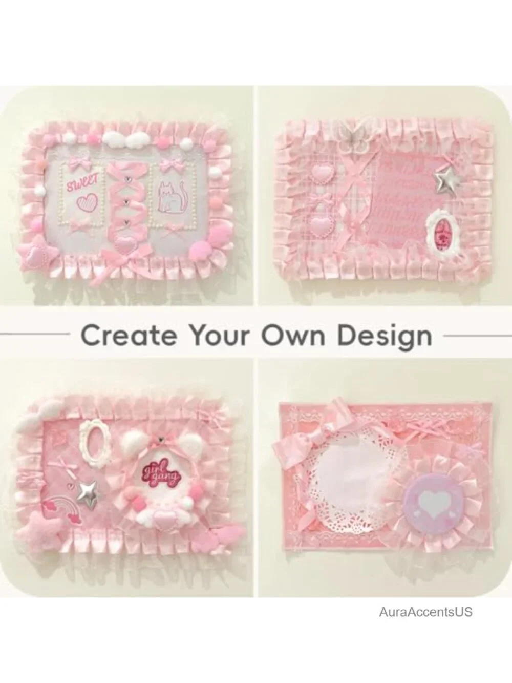 Ita Bag with DIY Accessory Kit - Clear Window Kawaii Lace Crossbody Bag with